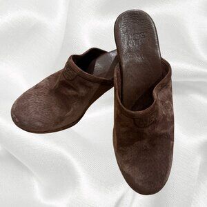 **🤎 UGG Abbie Espresso Brown Suede Clogs - Size 9 | EUC with Box 🤎**